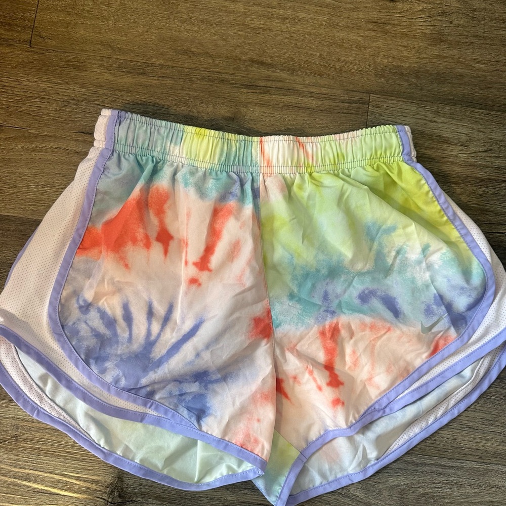 Nike Pastel Tie-Dye Athletic Shorts - Lavender Trim